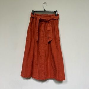 Sezane Paris Midi Buttonup Skirt